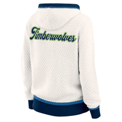 Minnesota Timberwolves WEAR by Erin Andrews Women's Plus Size Hoodie Sweater - Cream shop