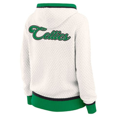 Boston Celtics WEAR by Erin Andrews Women's Plus Size Hoodie Sweater - Cream cheap