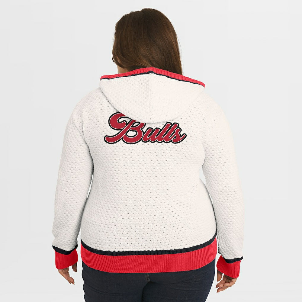 Chicago Bulls WEAR by Erin Andrews Women's Plus Size Hoodie Sweater - Cream cheap