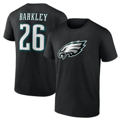 Saquon Barkley Philadelphia Eagles Icon Name & Number - Black online