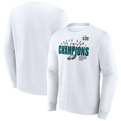Philadelphia Eagles Super Bowl LIX Champions Iconic Victory Fleece Sweatshirt - White discount