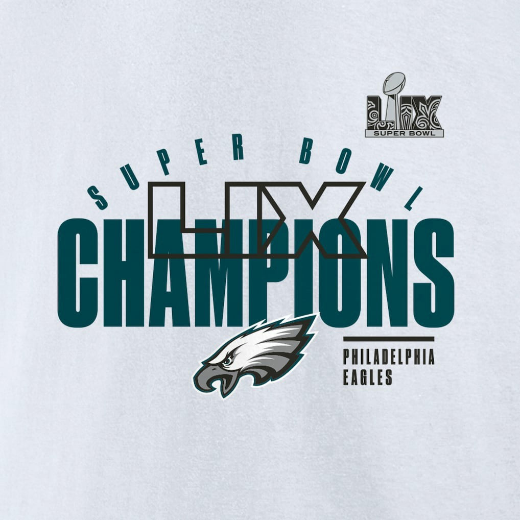 Philadelphia Eagles Super Bowl LIX Champions Iconic Victory Fleece Sweatshirt - White discount