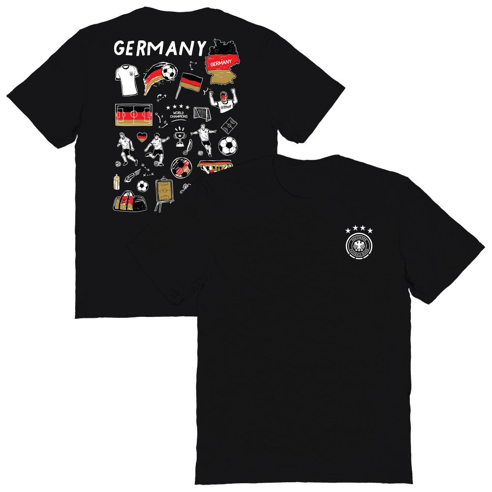 Germany National Team Vive La Fete Women's Impressions Artwork T-Shirt - Black online