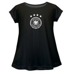 Germany National Team Vive La Fete Girls Youth Color Badge A-Line Top - Black sale
