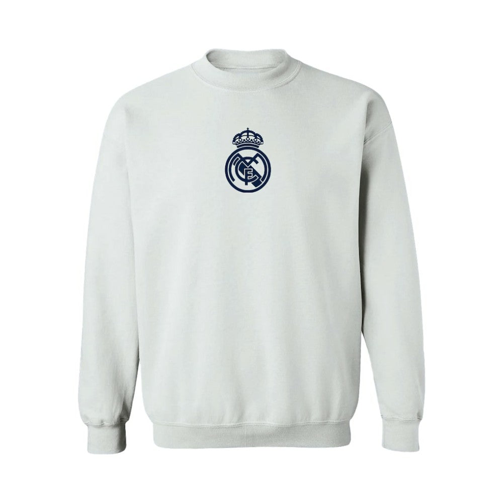 Real Madrid Vive La Fete Women's Color Badge Pullover Sweatshirt - White cheap