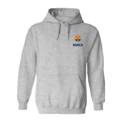 Barcelona Vive La Fete Women's Color Badge Pullover Hoodie - Heather Gray on sale