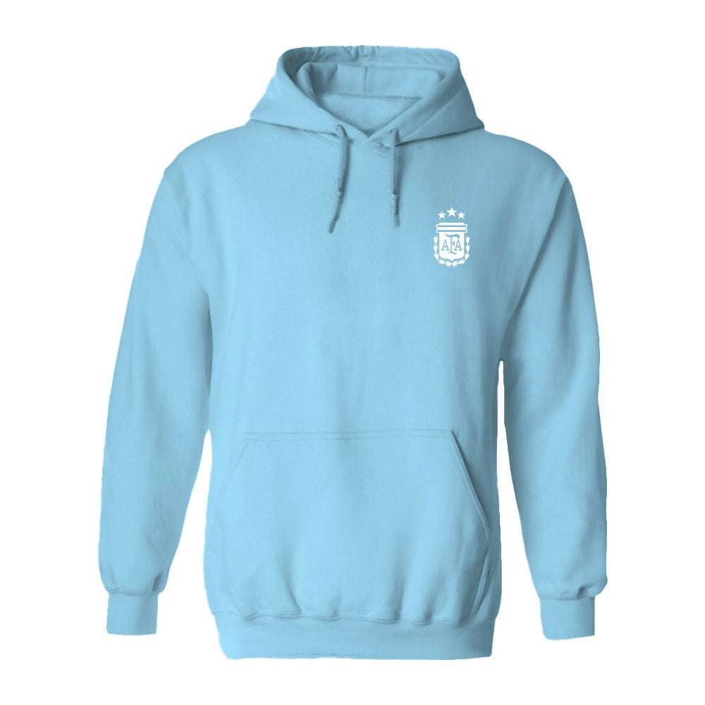 Argentina National Team Vive La Fete Women's Color Badge Pullover Hoodie - Light Blue sale