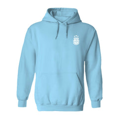 Argentina National Team Vive La Fete Women's Color Badge Pullover Hoodie - Light Blue sale