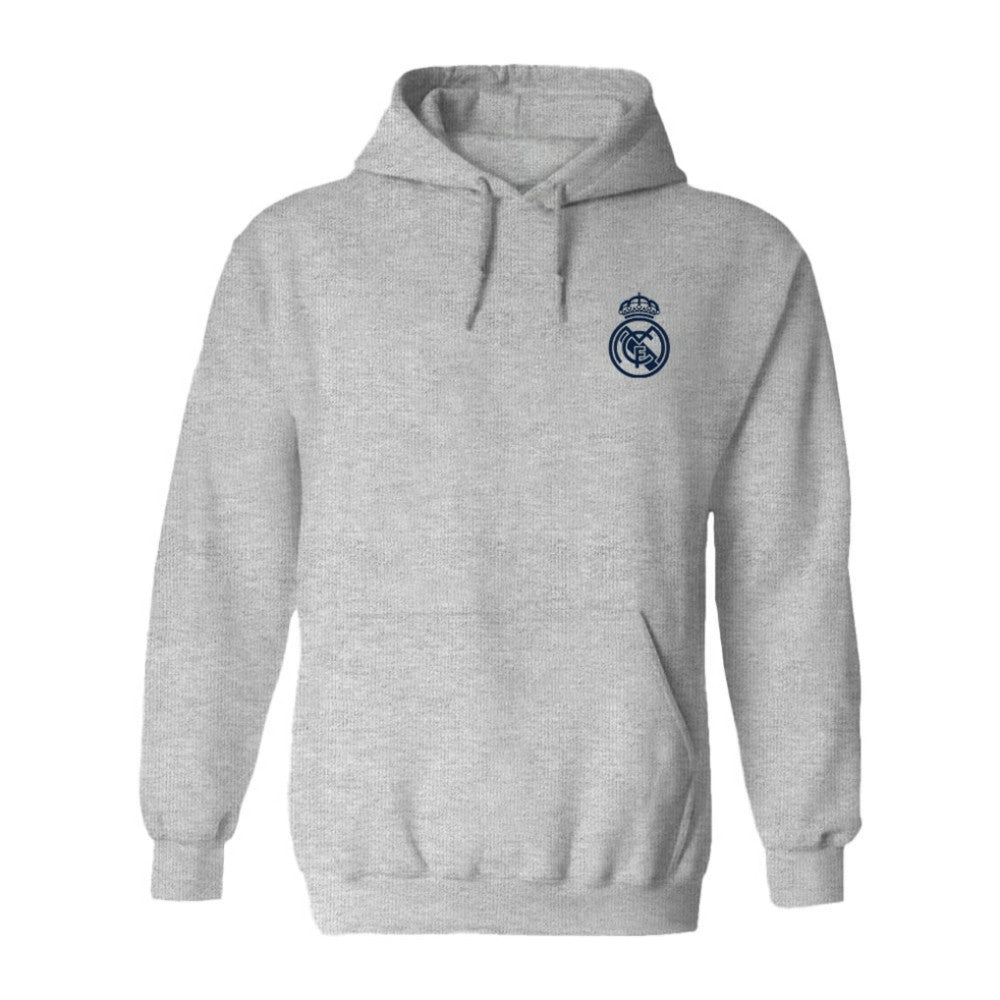 Real Madrid Vive La Fete Women's Color Badge Pullover Hoodie - Heather Gray on sale