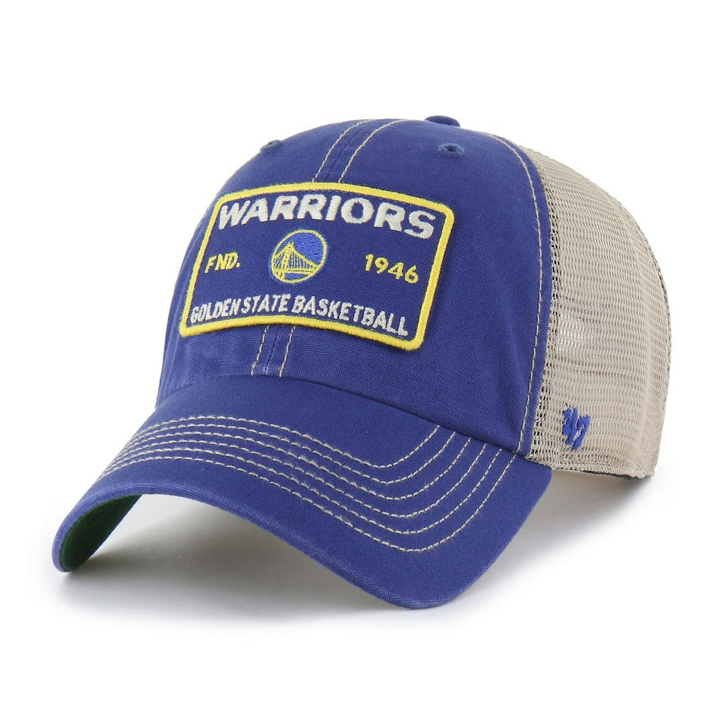Golden State Warriors '47 Wabash Patch Clean Up Adjustable Hat sale - Royal/Tan | 47 brand shop