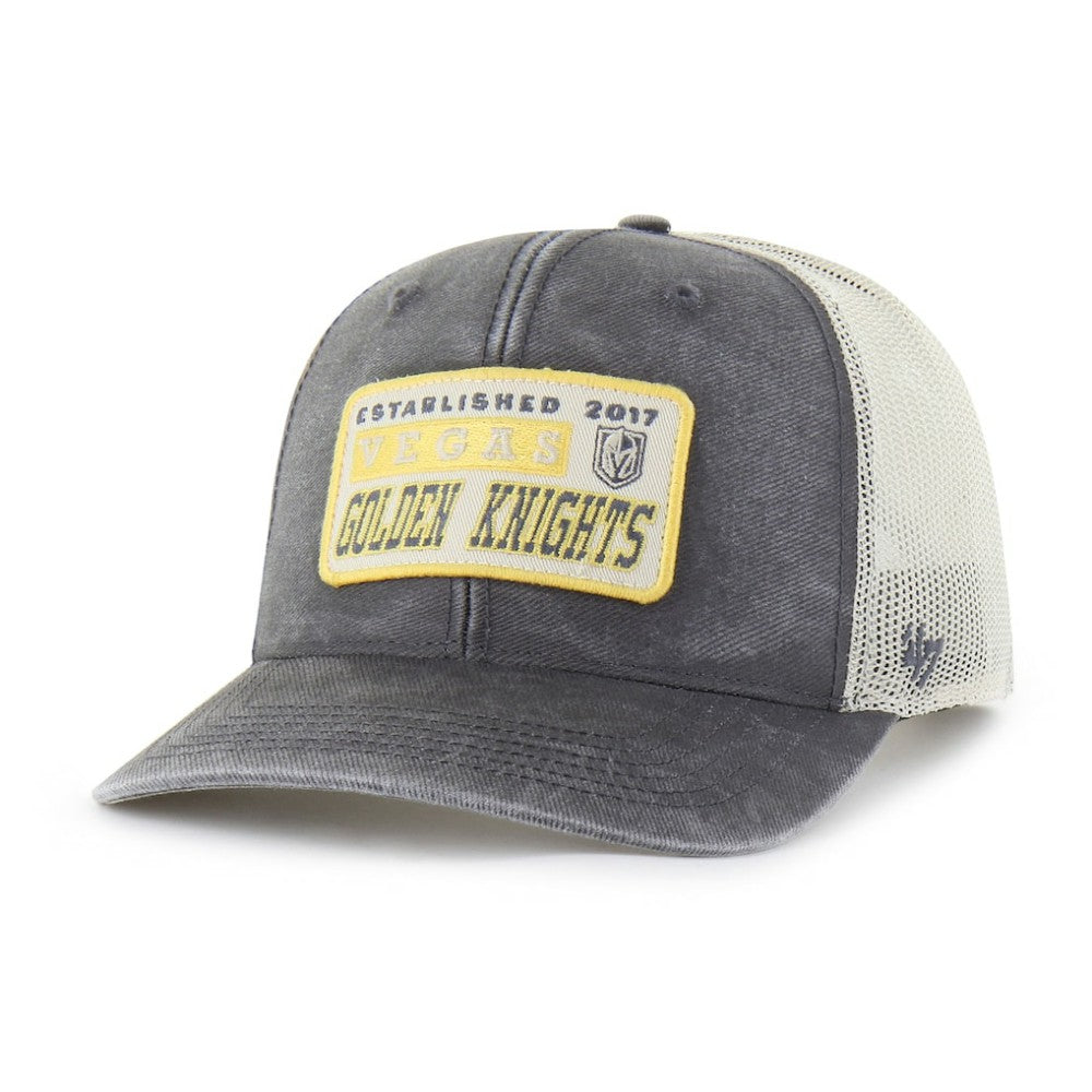 Vegas Golden Knights '47 Canteen Pigment Dyed Patch Trucker Adjustable Hat Charcoal