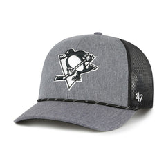 Pittsburgh Penguins '47 Carbon Rope Trucker Adjustable Hat Gray