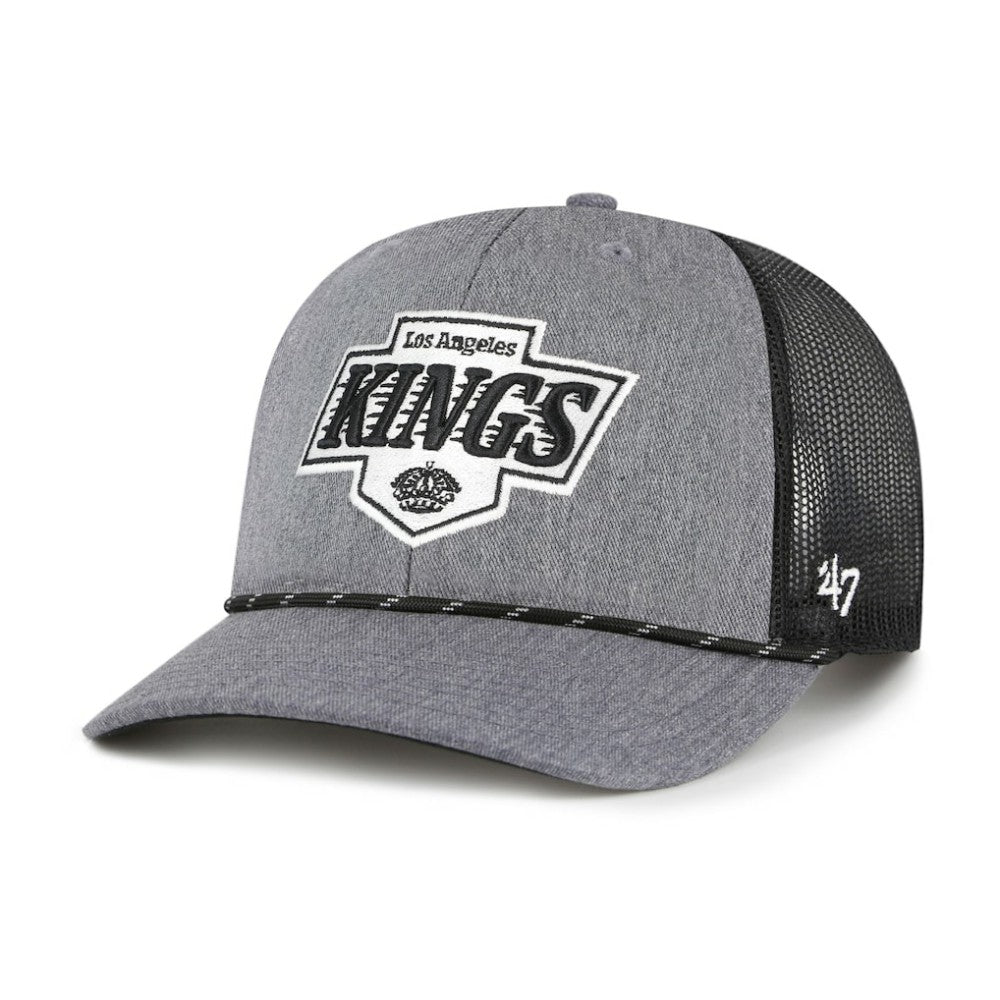 Los Angeles Kings '47 Carbon Rope Trucker Adjustable Hat Gray