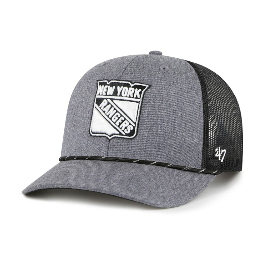 New York Rangers '47 Carbon Rope Trucker Adjustable Hat Gray