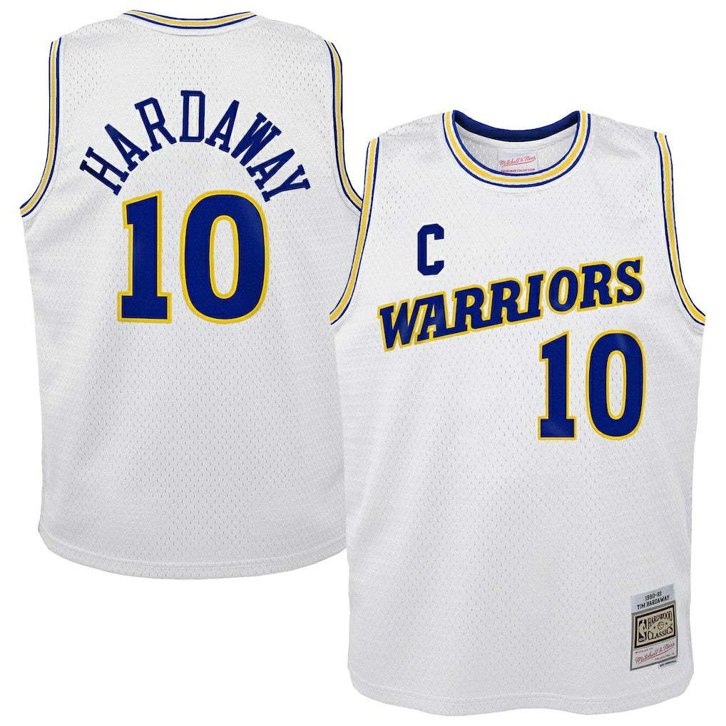 Tim Hardaway Golden State Warriors Youth 1990-91 Hardwood Classics Swingman Throwback Home Jersey sale - White | Mitchell & Ness on sale