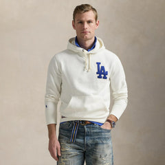 Dodgers Polo Ralph Lauren Fleece Hoodie - White