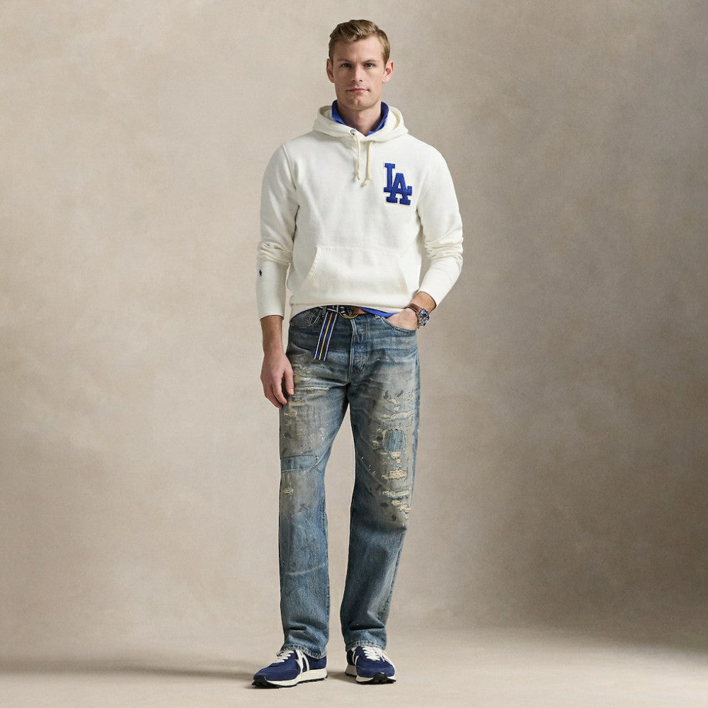 Dodgers Polo Ralph Lauren Fleece Hoodie - White