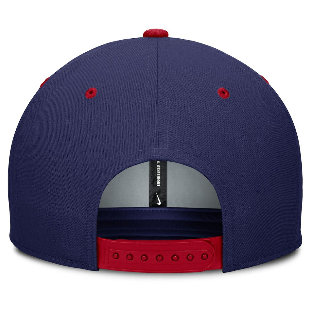 Atlanta Braves Cooperstown Collection Pro Dri-FIT Snapback Hat - Navy/Red | Nike