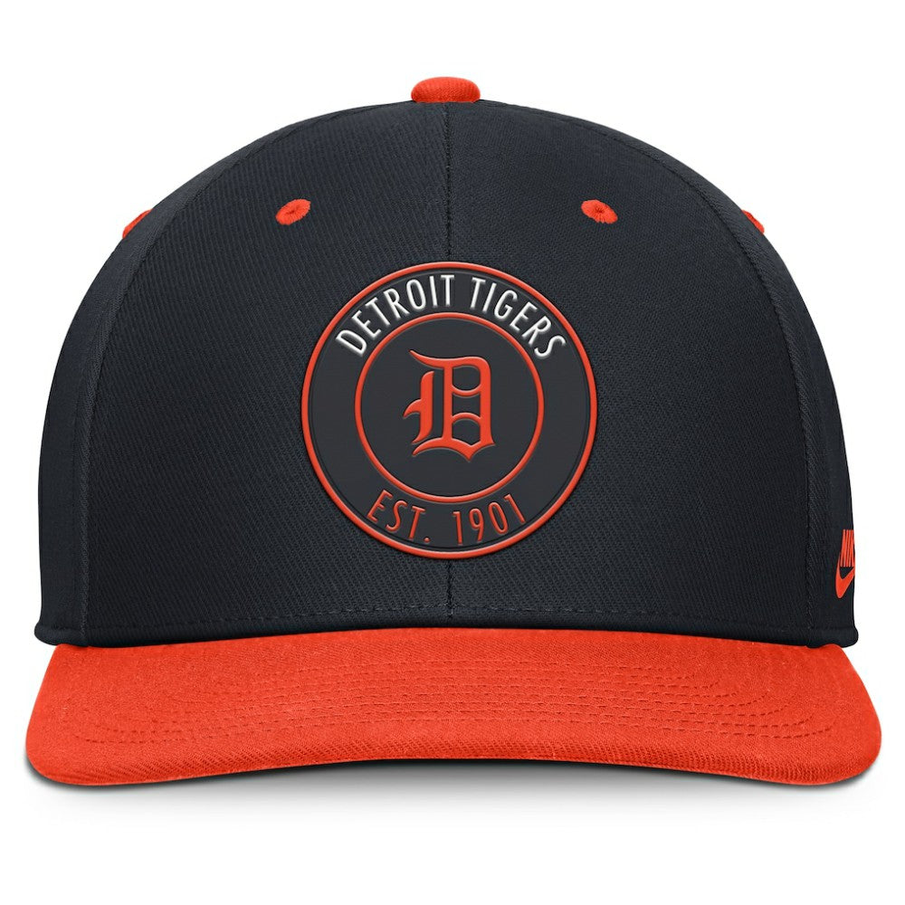 Detroit Tigers Cooperstown Collection Pro Dri-FIT Snapback Hat - Navy/Orange | Nike