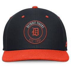 Detroit Tigers Cooperstown Collection Pro Dri-FIT Snapback Hat - Navy/Orange | Nike