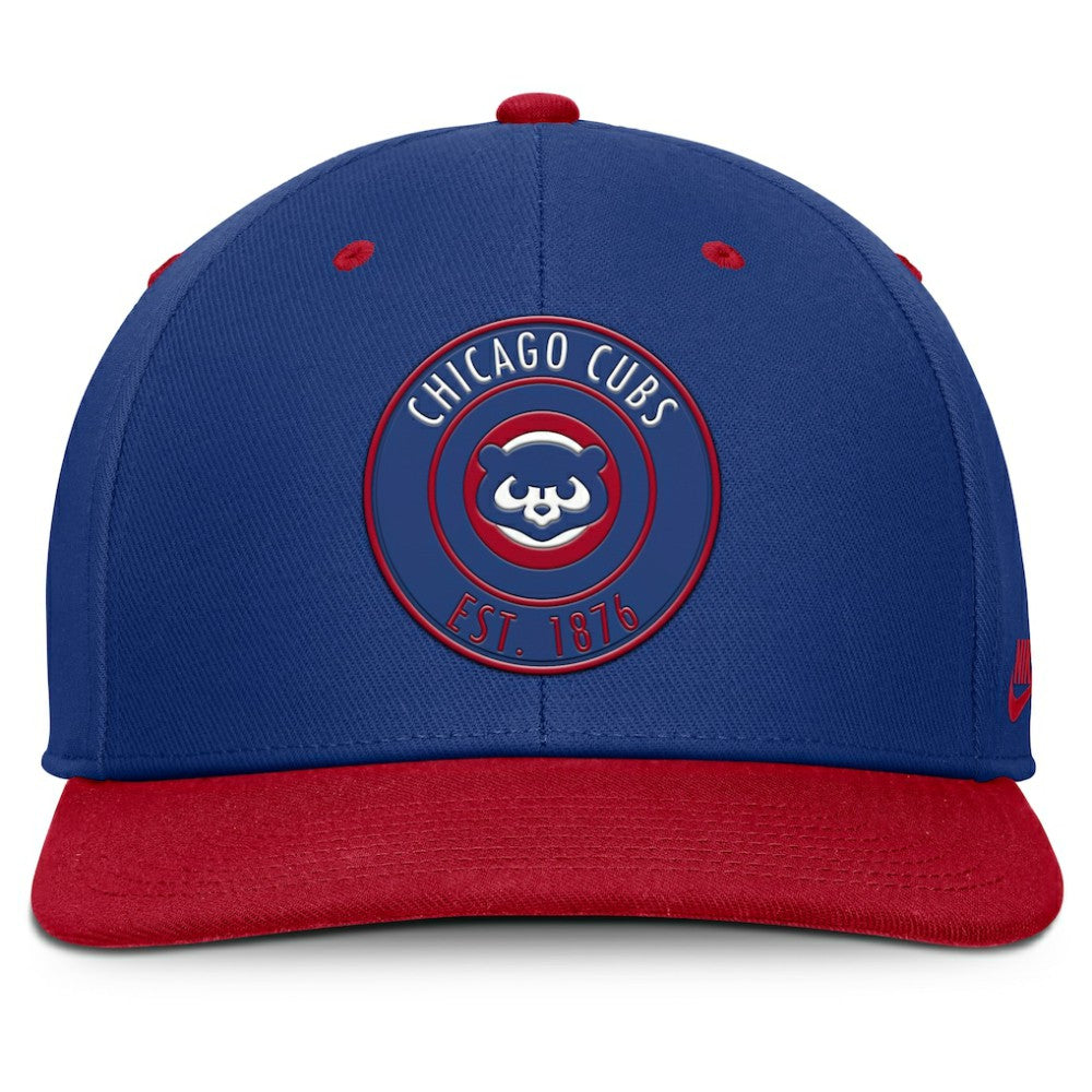 Chicago Cubs Cooperstown Collection Pro Dri-FIT Snapback Hat - Royal/Red | Nike