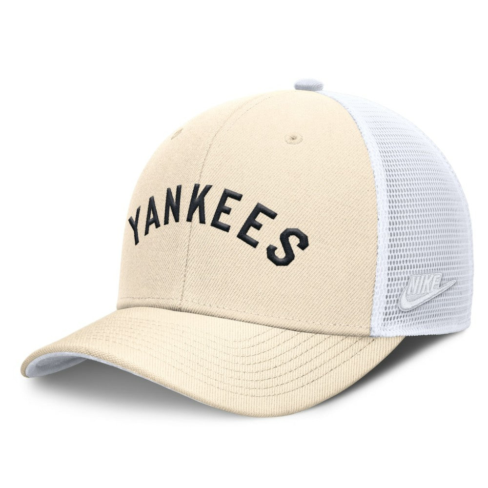 New York Yankees Cooperstown Collection Dri-FIT Rise Trucker Adjustable Hat - Natural | Nike