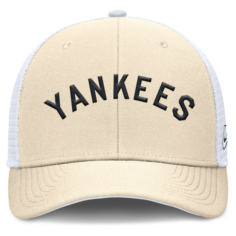 New York Yankees Cooperstown Collection Dri-FIT Rise Trucker Adjustable Hat - Natural | Nike
