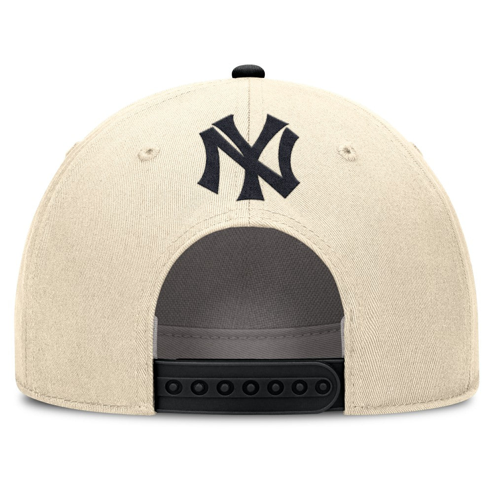 New York Yankees Cooperstown Collection Rise Adjustable Hat - Natural/Black | Nike