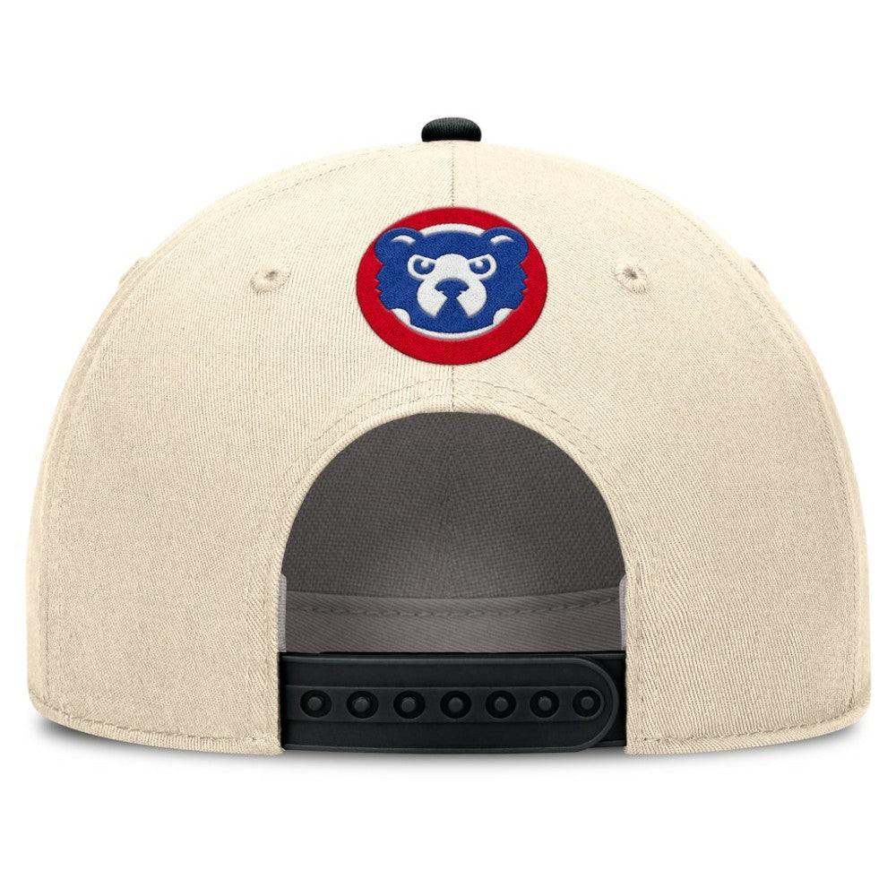 Chicago Cubs Cooperstown Collection Rise Adjustable Hat - Natural/Black | Nike