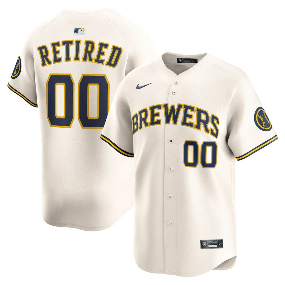 Milwaukee Brewers Home Limited Pick-A-Player Retired Roster Jersey - Cream | Nike