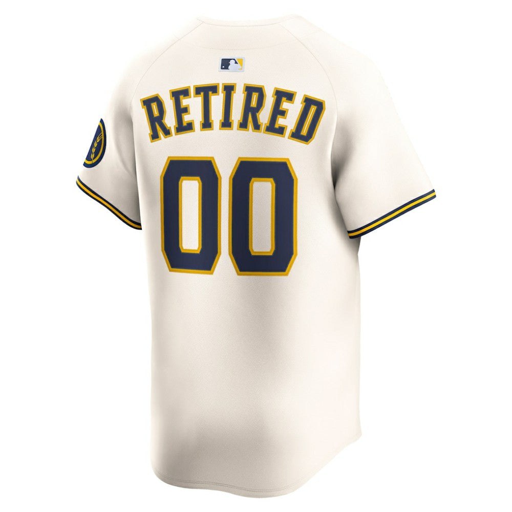 Milwaukee Brewers Home Limited Pick-A-Player Retired Roster Jersey - Cream | Nike