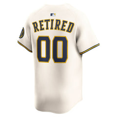 Milwaukee Brewers Home Limited Pick-A-Player Retired Roster Jersey - Cream | Nike