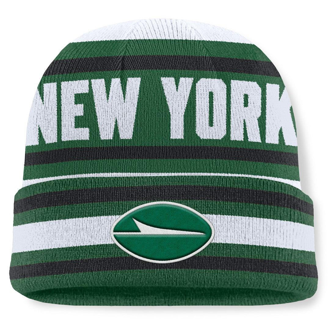 New York Jets Center Cuffed Knit Hat - Green discount
