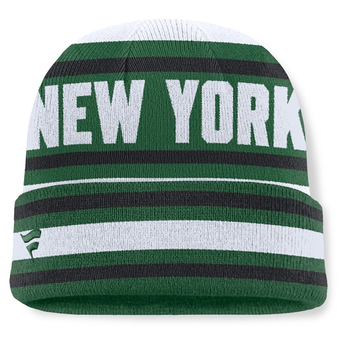 New York Jets Center Cuffed Knit Hat - Green discount