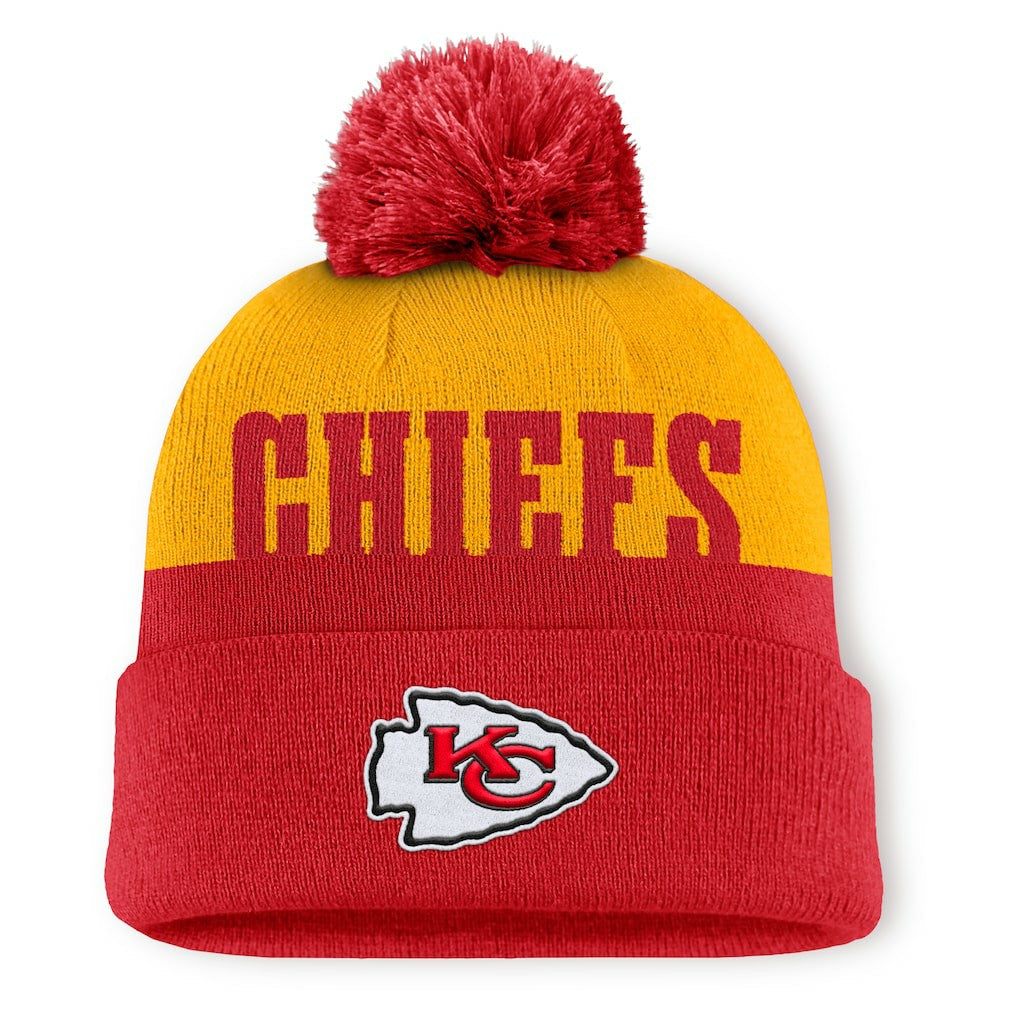 Kansas City Chiefs Punter Cuffed Knit Hat with Pom - Red online