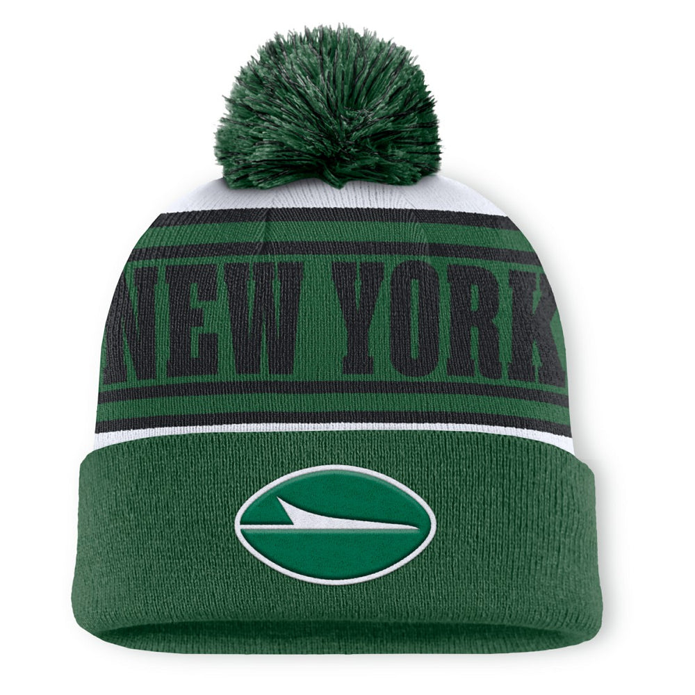 New York Jets Center Cuffed Knit Hat with Pom - Green discount