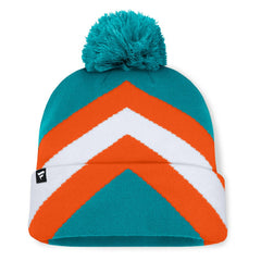 Miami Dolphins Women's Cornerback Cuffed Knit Hat with Pom - Aqua outlet
