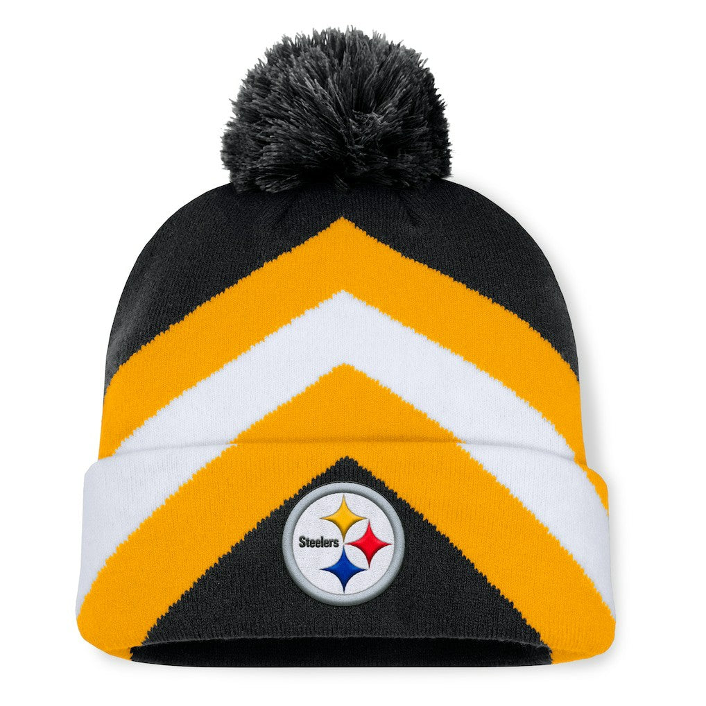 Pittsburgh Steelers Women's Cornerback Cuffed Knit Hat with Pom - Black for sale