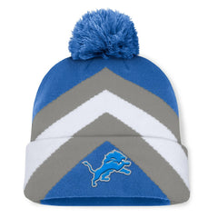 Detroit Lions Women's Cornerback Cuffed Knit Hat with Pom - Blue discount
