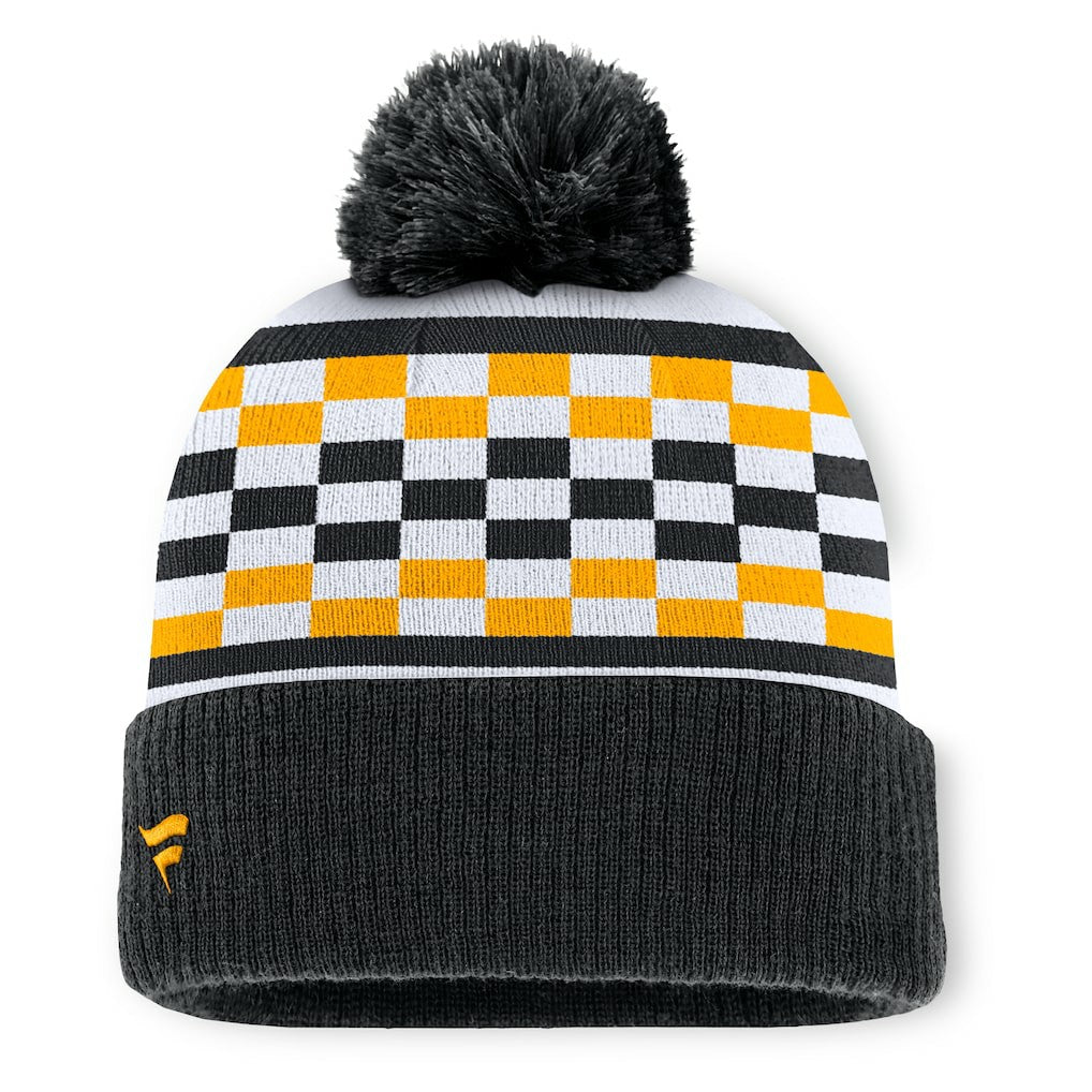 Pittsburgh Steelers Women's End Zone Cuffed Knit Hat with Pom - Black discount