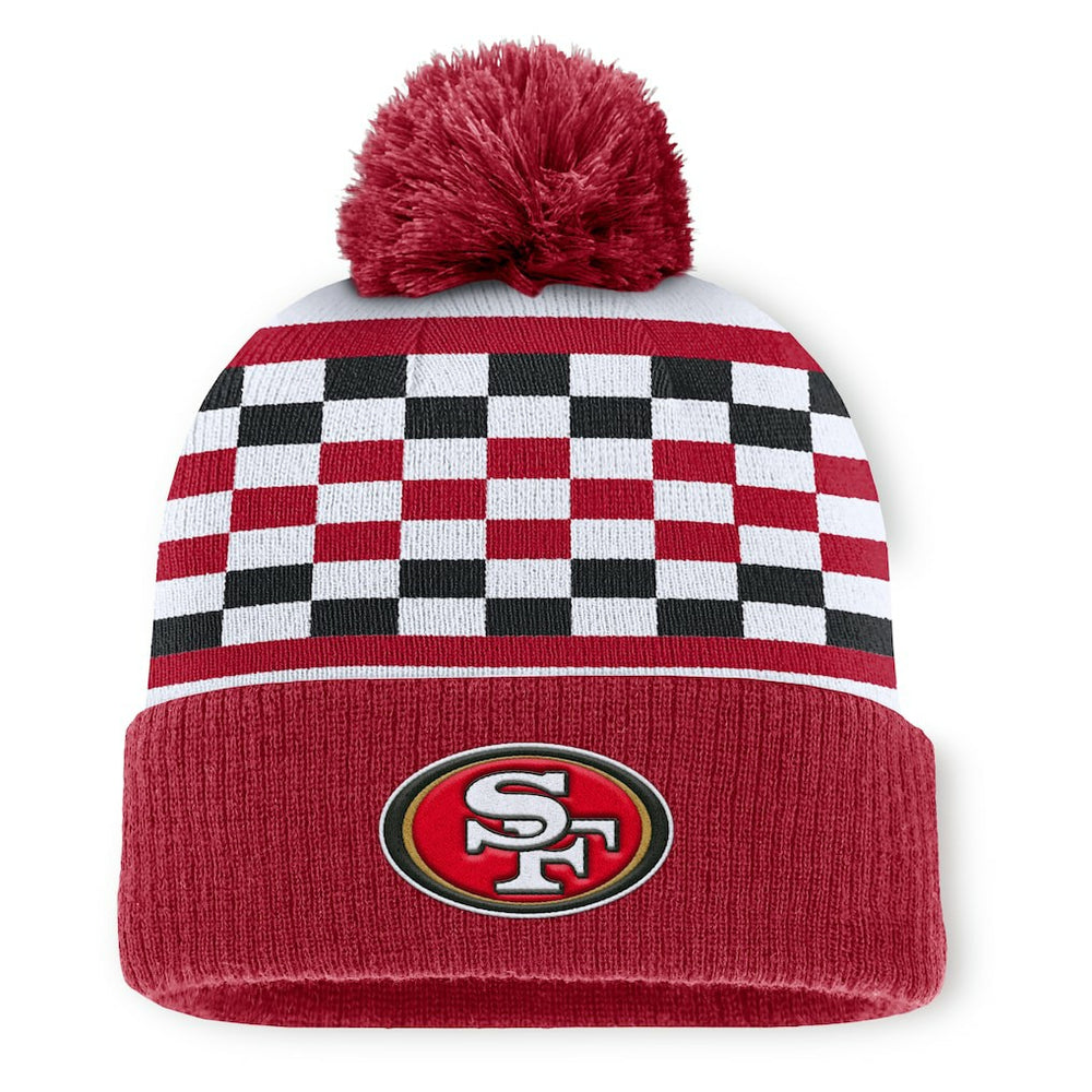 San Francisco 49ers Women's End Zone Cuffed Knit Hat with Pom - Scarlet sale
