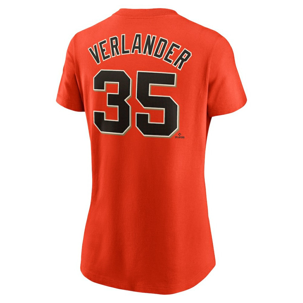 Justin Verlander San Francisco Giants Women's Cooperstown Collection Fuse Name & Number T-Shirt - Orange | Nike