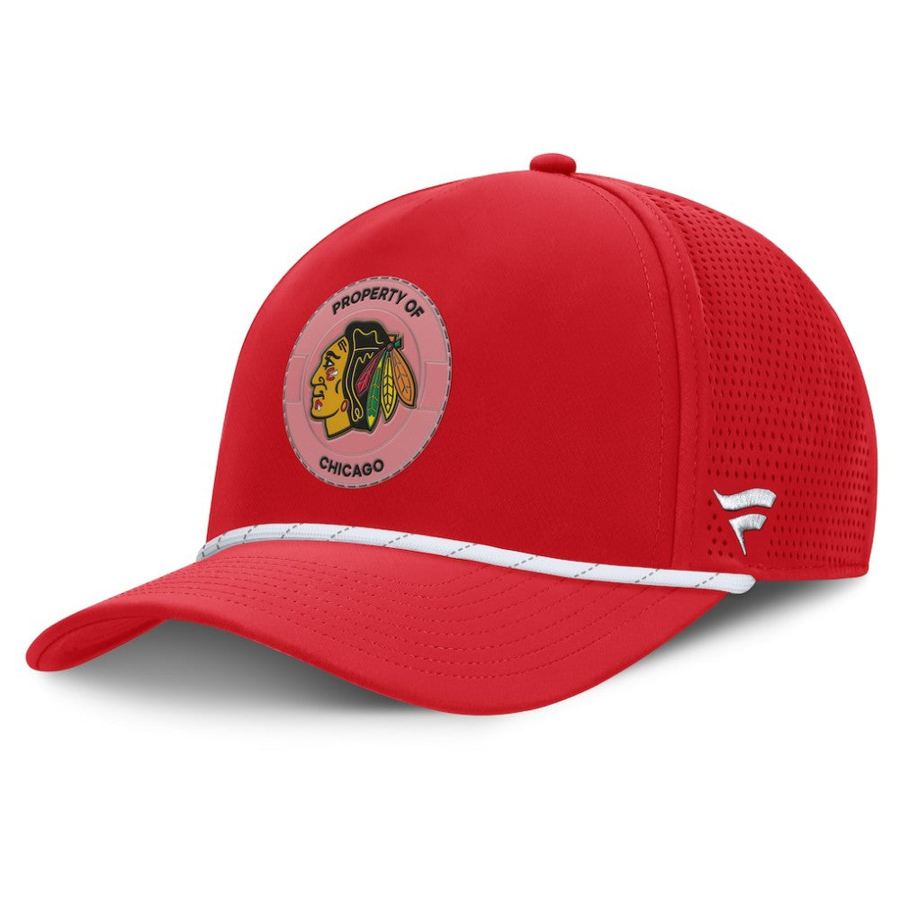 Chicago Blackhawks Fanatics Centennial Pinched Front Adjustable Hat Red