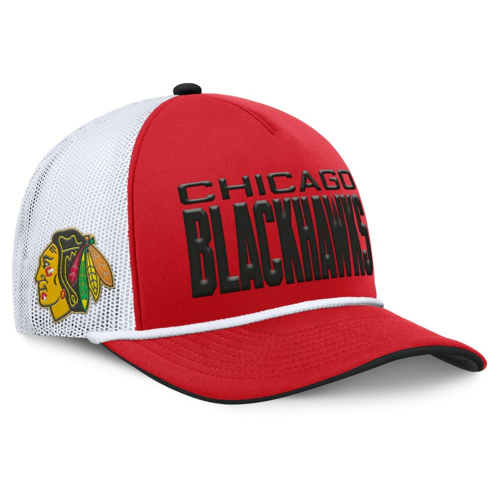 Chicago Blackhawks Fanatics Centennial Foam Front Adjustable Trucker Hat Red/White