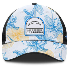 Los Angeles Chargers Tropical Adjustable Trucker Hat - White/Black on sale