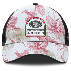San Francisco 49ers Tropical Adjustable Trucker Hat - White/Black sale
