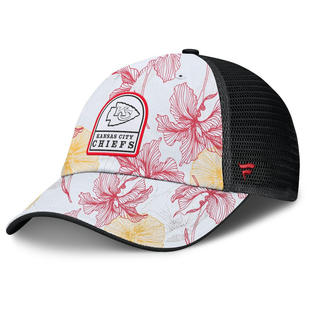 Kansas City Chiefs Tropical Adjustable Trucker Hat - White/Black sale