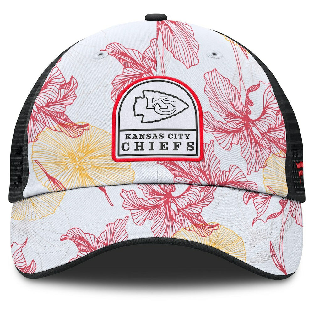 Kansas City Chiefs Tropical Adjustable Trucker Hat - White/Black sale