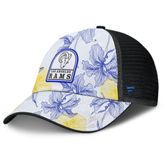 Los Angeles Rams Tropical Adjustable Trucker Hat - White/Black cheap