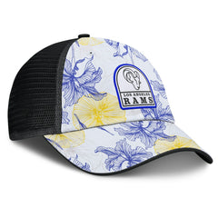 Los Angeles Rams Tropical Adjustable Trucker Hat - White/Black cheap